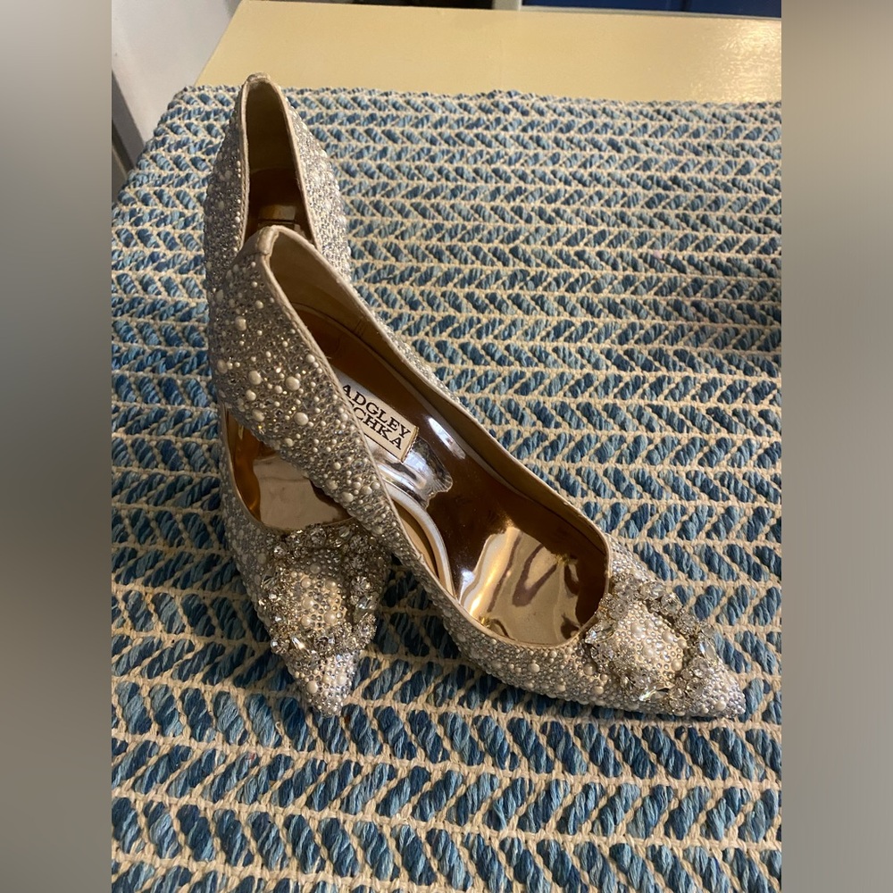 BADGLEY MISCHKA CHER II Crystal Wedding Shoes - Picture 12 of 14